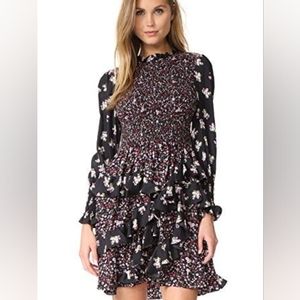 Rebecca Taylor mixed print ruffle dress